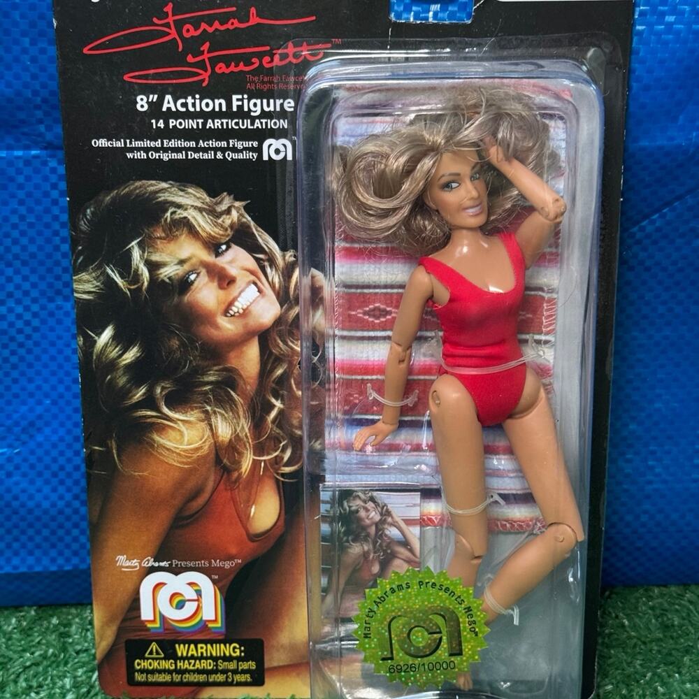 Farrah Fawcett 8" Action Figure 14 Point Articulation Mego Legends